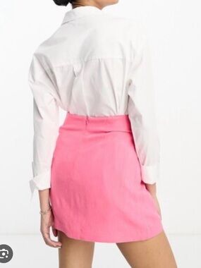 ASOS Pink High-Rise Mini Skirt